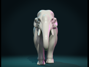 asian elephant ii 3D 打印模型