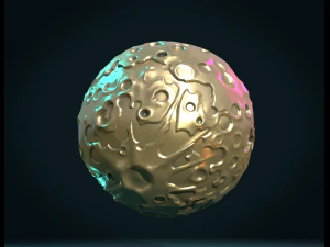 moon hollow and solid 3D Print Model