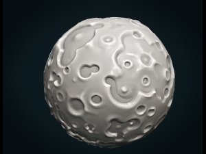 moon hollow and solid 3Dプリントモデル
