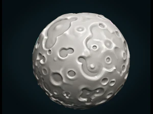 moon hollow and solid 3D Print Model