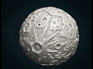 moon hollow and solid 3D Print Model