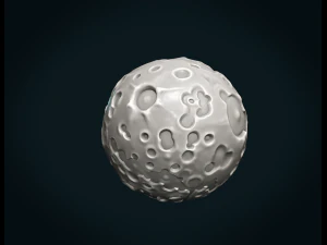 moon hollow and solid 3D Print Model