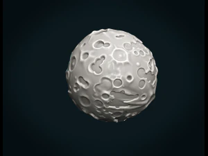 moon hollow and solid 3D Print Model