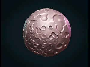 moon hollow and solid 3D Print Model