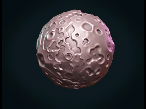 moon hollow and solid 3D Print Model