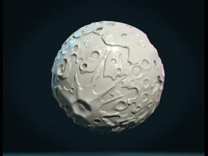moon hollow and solid 3Dプリントモデル