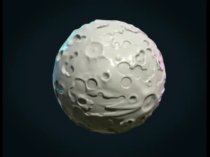 moon hollow and solid 3D Print Model