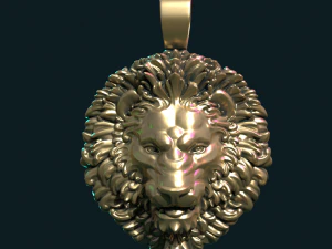 ciondolo con testa di leone Modello di stampa 3D