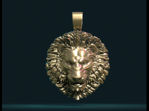 lion head pendant 3D Принт Модель