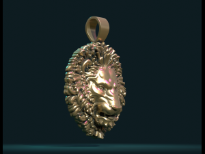 lion head pendant 3D Принт Модель