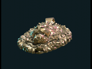 lion head pendant 3D Принт Модель