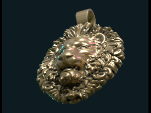 lion head pendant 3D Принт Модель