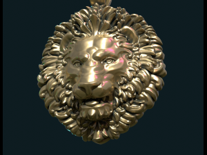 lion head pendant 3D Принт Модель