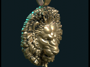 lion head pendant 3D Принт Модель
