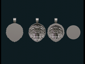 lion head pendant 3D Принт Модель