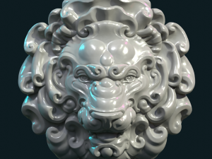 lion head pendant ii 3D-Druckmodell