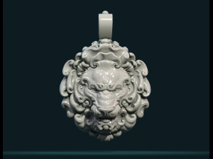 lion head pendant ii 3D-Druckmodell