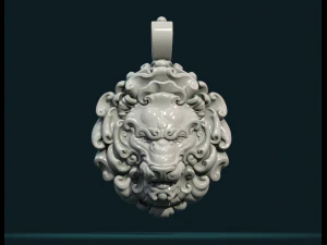 lion head pendant ii 3D Print Model