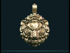 lion head pendant ii 3D Print Model