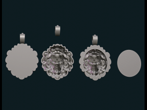 lion head pendant ii 3D-Druckmodell