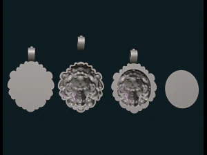 lion head pendant ii 3D Print Model