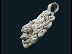 lion head pendant ii 3D-Druckmodell