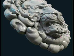 lion head pendant ii 3D-Druckmodell