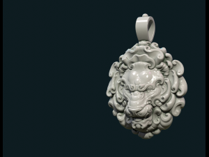 lion head pendant ii 3D-Druckmodell
