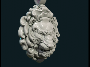 lion head pendant ii 3D-Druckmodell