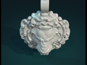 lion head pendant ii 3D-Druckmodell