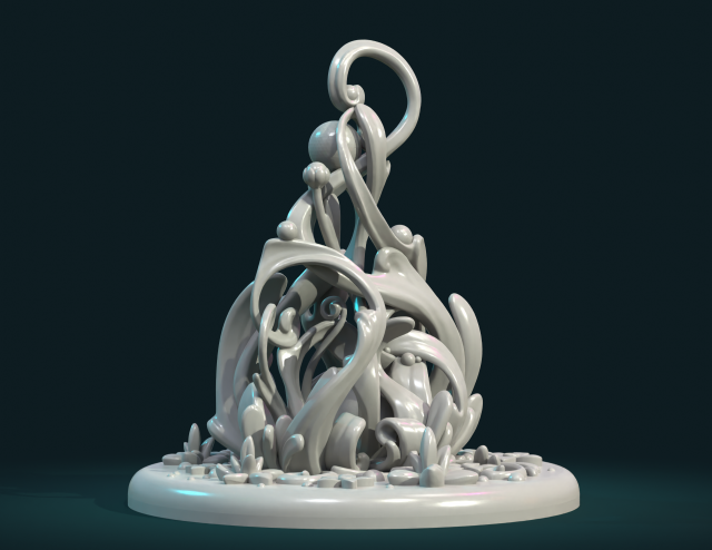 plant sculpture 3D Принт Модель .c4d .max .obj .3ds .fbx .stl .blend