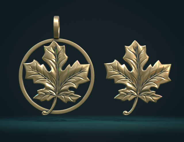 maple leaf ii 3D 打印模型 .c4d .max .obj .3ds .fbx .stl .blend 