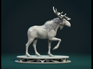 Moose sculpture 3D Print Model