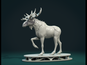 Moose sculpture 3Dプリントモデル