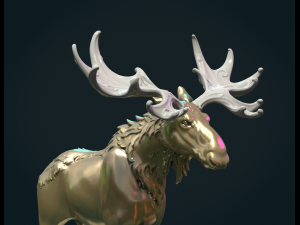 Moose sculpture 3Dプリントモデル