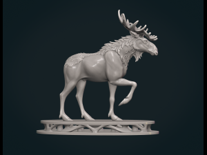 Moose sculpture 3Dプリントモデル