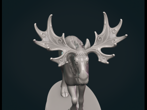 Moose sculpture 3Dプリントモデル