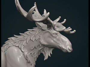 Moose sculpture 3D Print Model
