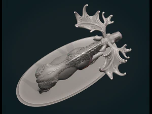 Moose sculpture 3D Print Model