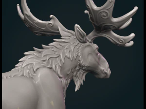 Moose sculpture 3D Print Model