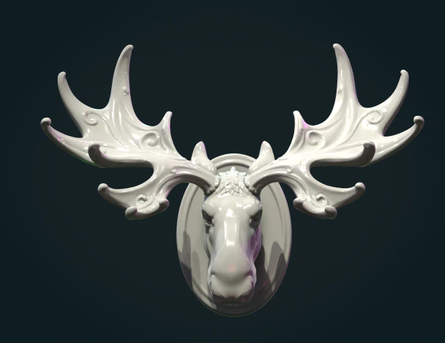 Testa di alce Modello di stampa 3D .c4d .max .obj .3ds .fbx .stl .blend 