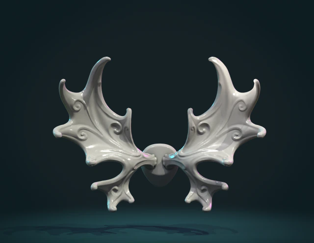 Moose Antlers 3D Print Model .c4d .max .obj .3ds .fbx .stl .blend 
