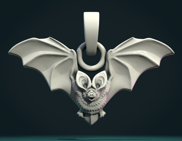 Bat Pendant Model do druku 3D .c4d .max .obj .3ds .fbx .stl .blend 