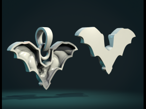 Bat Pendant Model do druku 3D