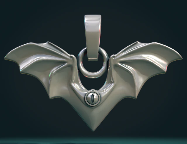 Bat Wings Pendant 3D Print Model .c4d .max .obj .3ds .fbx .stl .blend 