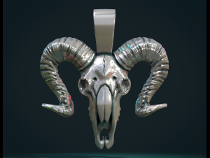 Goat Skull Modelo de Impressão 3D