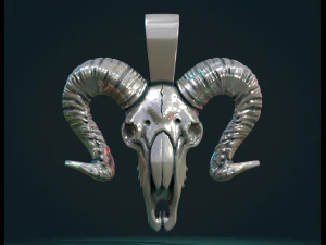 Goat Skull 3D Print Model