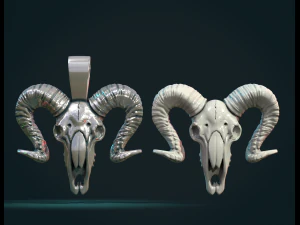 Goat Skull 3D Print Model