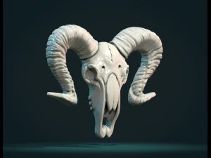 Goat Skull 3D Print Model