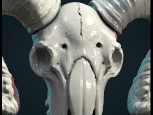 Goat Skull 3D Print Model